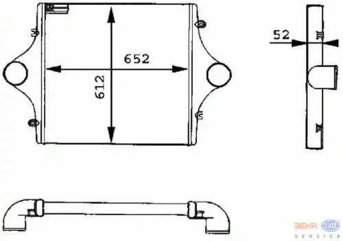 Интеркулер HELLA 8ML 376 723-761