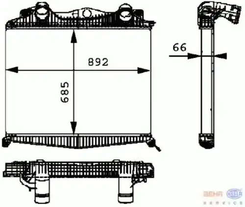 Интеркулер HELLA 8ML 376 724-221