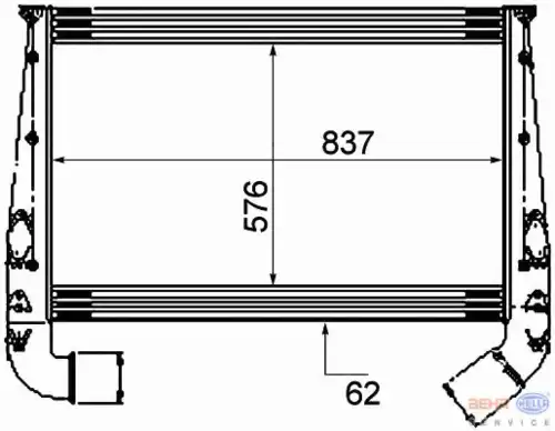 Интеркулер HELLA 8ML 376 777-061