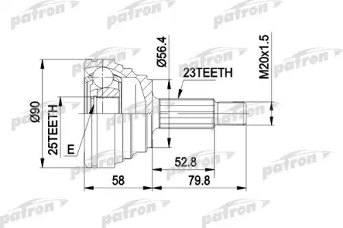 Шрус наружный PCV1316 PATRON