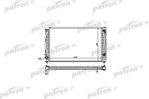 Радиатор системы охлаждения двигателя PATRON PRS3018