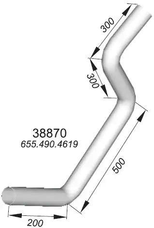 труба глушителя MB 38870 HOBI