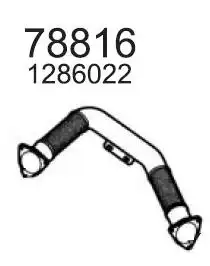 труба глушителя DAF 78816 HOBI