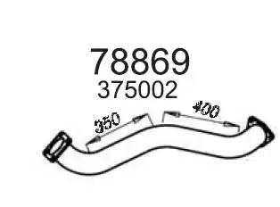 труба глушителя DAF 78869 HOBI