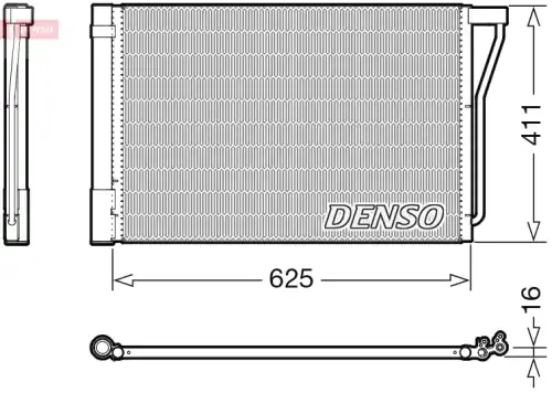 Радиатор кондиционера (конденсатор) DENSO DCN05022