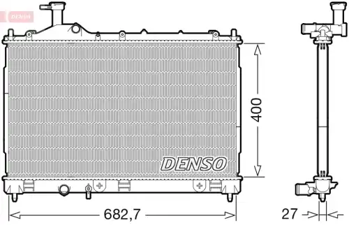 Радиатор системы охлаждения двигателя DENSO DRM45042