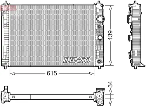 Радиатор системы охлаждения двигателя DENSO DRM46045