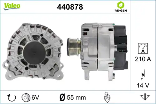 Alternator !CHN \MITSUBISHI, RENAULT 440878 VALEO
