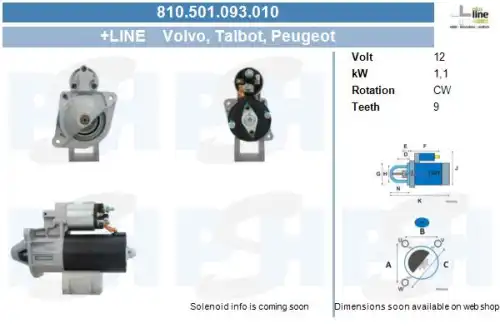 Стартер CV PSH 810501093010