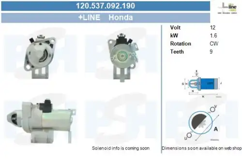 Стартер CV PSH 120537092190