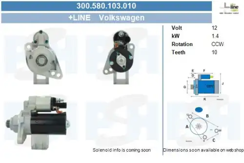 Стартер CV PSH 300580103010