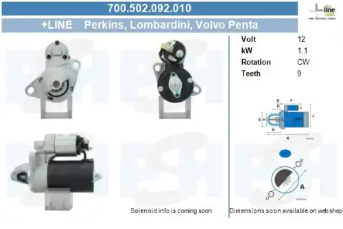 Стартер CV PSH 700502092010