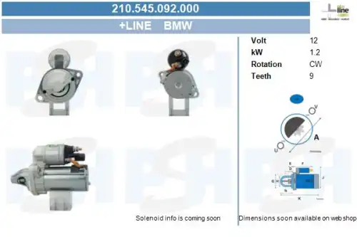 Стартер CV PSH 210.545.092.000