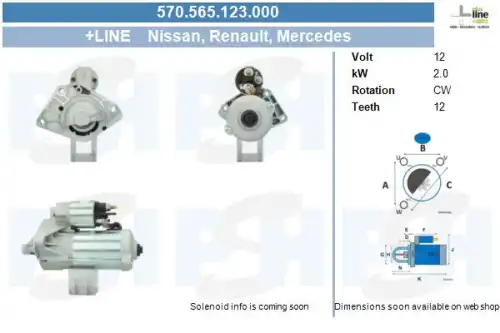 Стартер CV PSH 570565123000