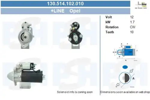 Стартер CV PSH 130514102010