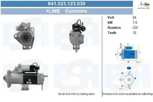 Стартер CV PSH 641523123030