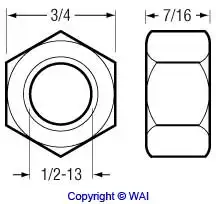 Гайка автомобильная WAI 84-2603