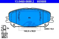 Тормозные колодки дисковые ATE 13.0460-5688.2