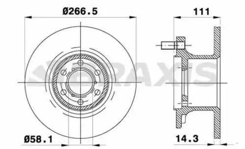 Тормозной диск BRAXIS AD1033