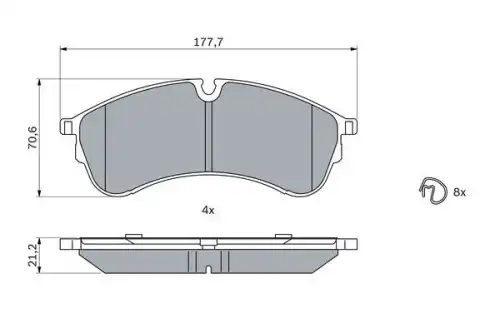 Тормозные колодки дисковые BOSCH 0 986 424 930
