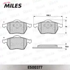 Тормозные колодки дисковые передняя ось MILES E500377