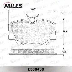 Тормозные колодки дисковые передняя ось MILES E500450