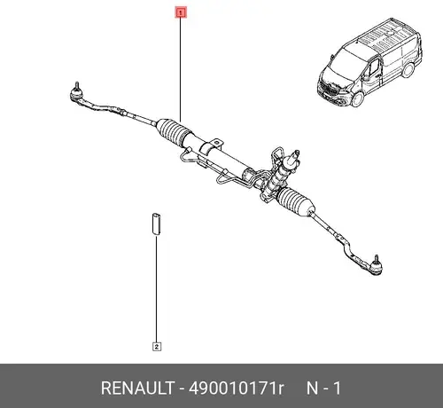 Рулевая рейка RENAULT 490010171R