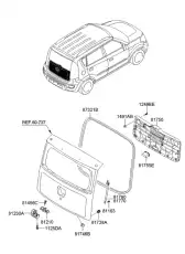Амортизатор (упор) багажника KIA 817702K000