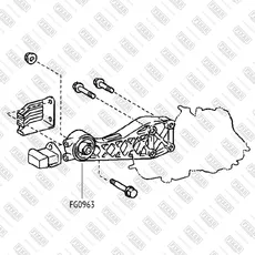 сайлентблок опоры дифференциала!\ Toyota Estima 99> FG0963 FIXAR