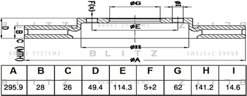 Тормозной диск BLITZ BS0535