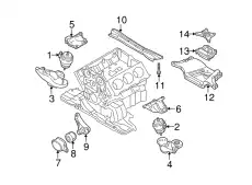 подушка ДВС правая Audi 4F0199382AQ VAG