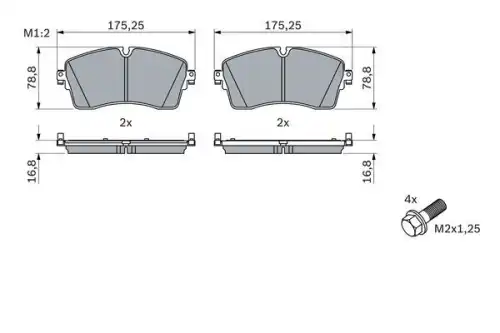 Тормозные колодки дисковые BOSCH 0 986 424 871