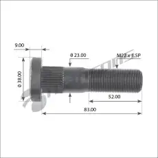 болт колесный ROR 780.066 MANSONS
