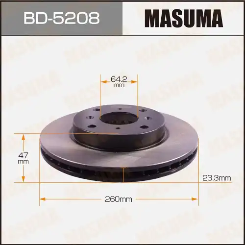 Тормозной диск MASUMA BD-5208