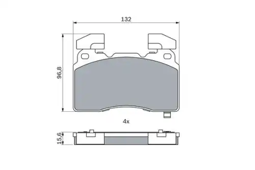 Тормозные колодки дисковые BOSCH 0 986 424 894