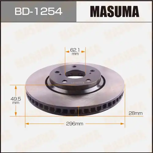 Тормозной диск MASUMA BD-1254