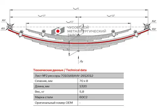 Лист №2 701016BA-2912102 ЧУСОВСКАЯ РЕССОРА