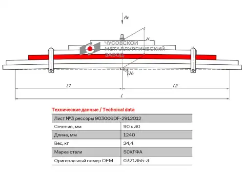 Лист №3 903006DF-2912103 ЧУСОВСКАЯ РЕССОРА