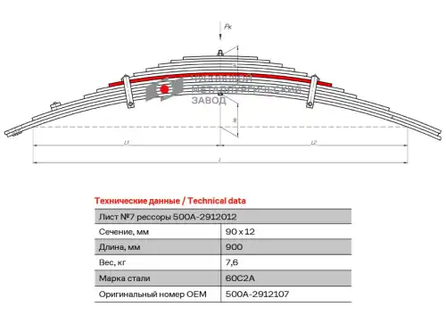 Лист №7 500А-2912107 ЧУСОВСКАЯ РЕССОРА