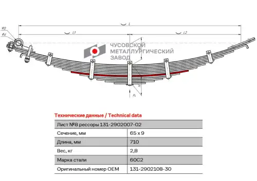 Лист №8 131-2902108-30 ЧУСОВСКАЯ РЕССОРА