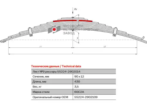 Лист №9 55224-2902109 ЧУСОВСКАЯ РЕССОРА