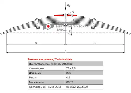Лист №9 85651А-2913109 ЧУСОВСКАЯ РЕССОРА