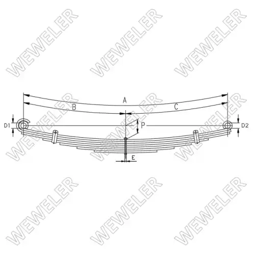 Рессора подвески WEWELER A017T087ZB75