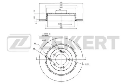 Тормозной диск ZEKKERT BS-6250