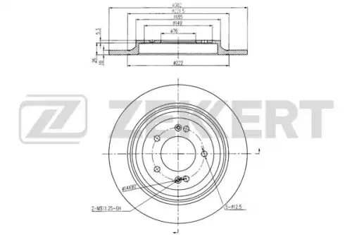 Тормозной диск ZEKKERT BS-6269