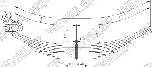 Рессора подвески WEWELER A256Z031ZB75