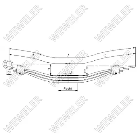 Рессора подвески WEWELER F217Z044ZA75