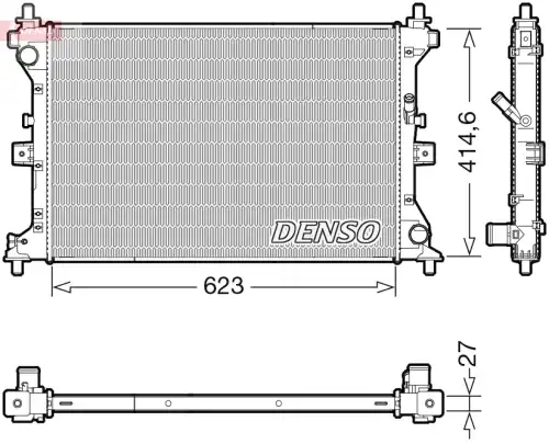 Радиатор системы охлаждения двигателя DENSO DRM47039