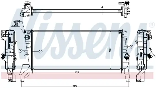 Радиатор кондиционера (конденсатор) NISSENS 606562