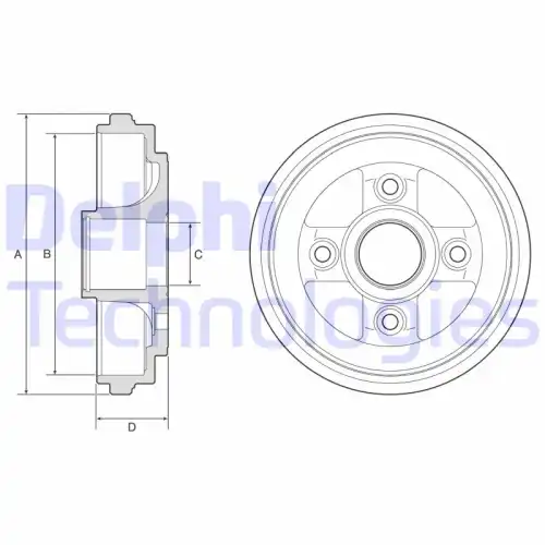 Тормозной барабан DELPHI BF584